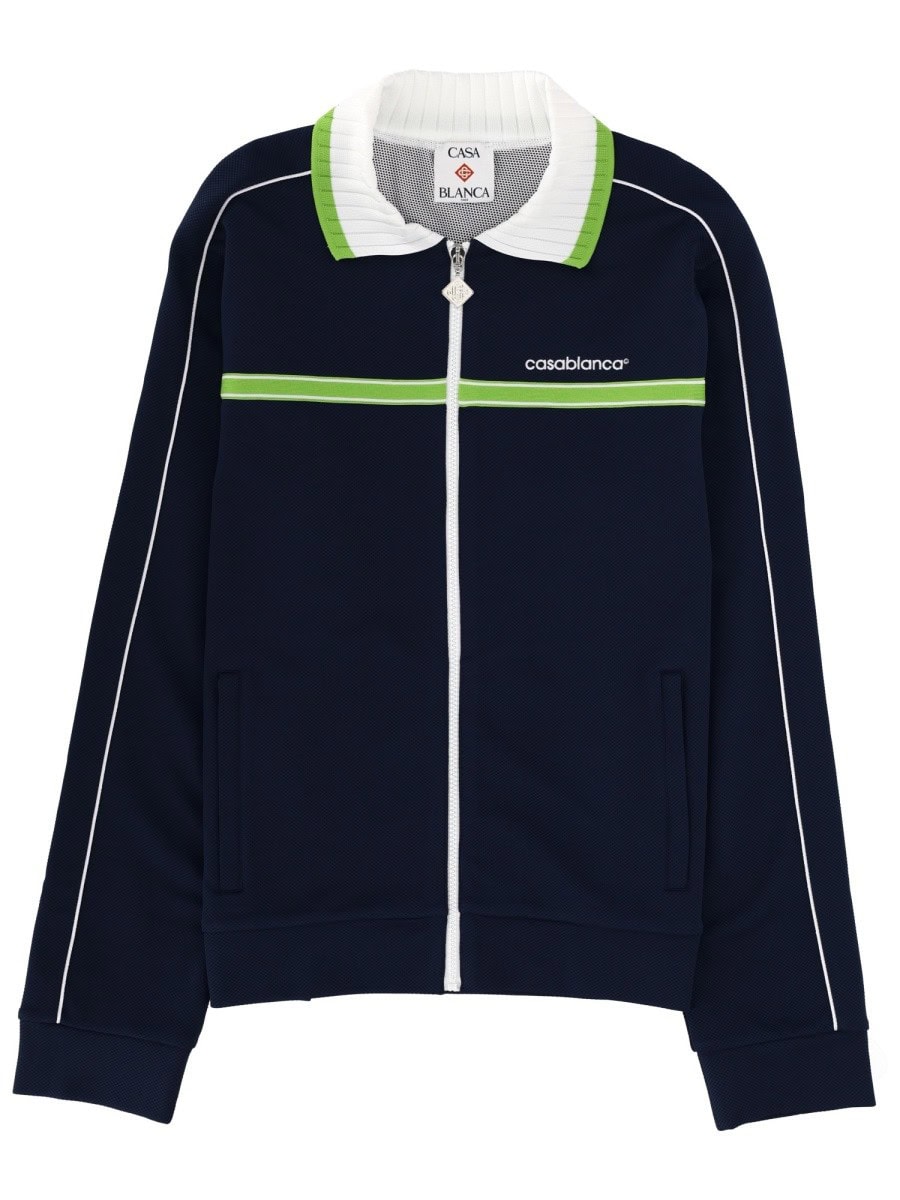 CASABLANCA ZIP SWEATSHIRT.