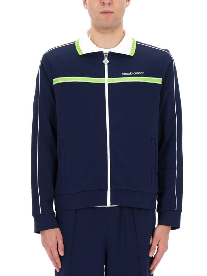 CASABLANCA ZIP SWEATSHIRT.