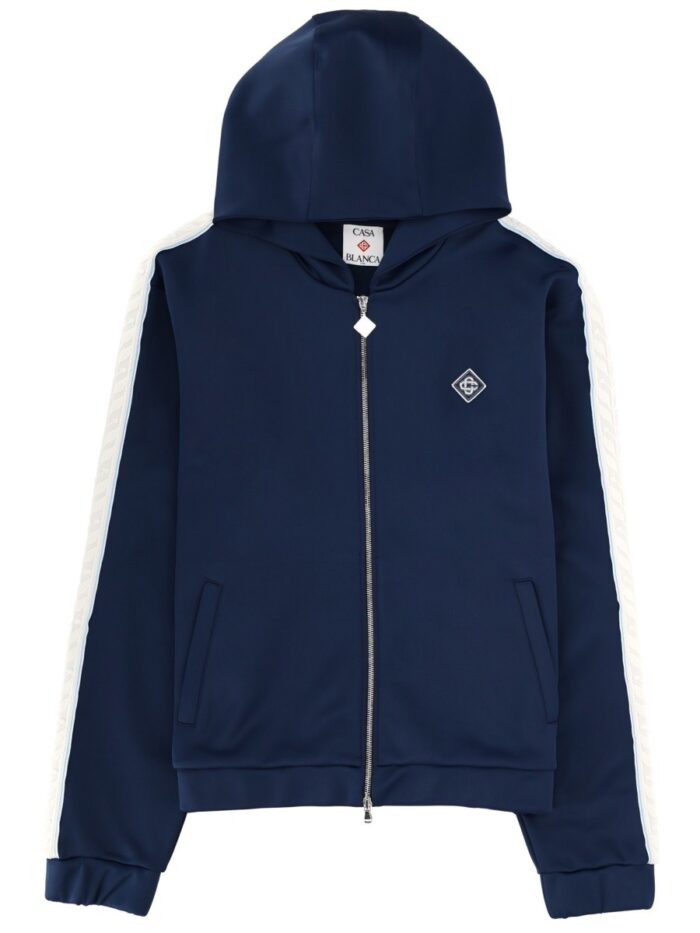 casablanca zipper hoodie CASABLANCA ZIPPER HOODIE