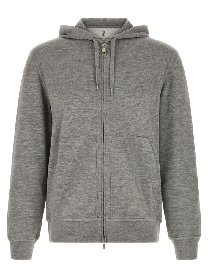 brunello cucinelli cashmere and silk hoodie Brunello Cucinelli Cashmere And Silk Hoodie