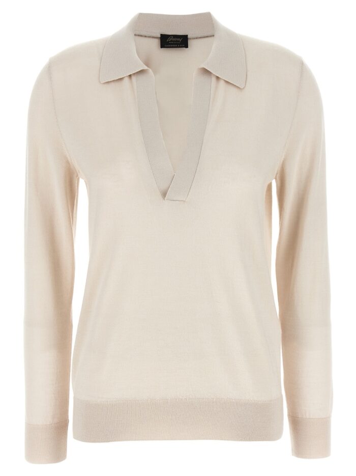 brioni cashmere and silk polo shirt BRIONI Cashmere And Silk Polo Shirt