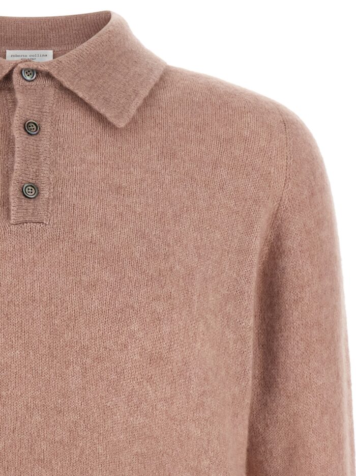 ROBERTO COLLINA Cashmere And Silk Polo Shirt