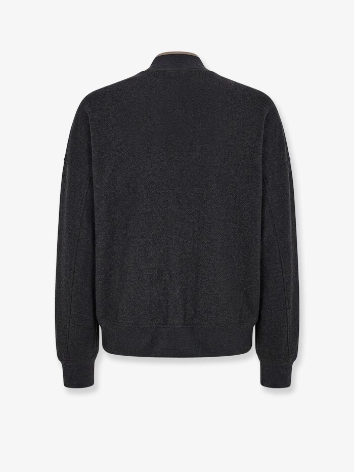 Brunello Cucinelli Cashmere Interlock Bomber Jacket With Logo