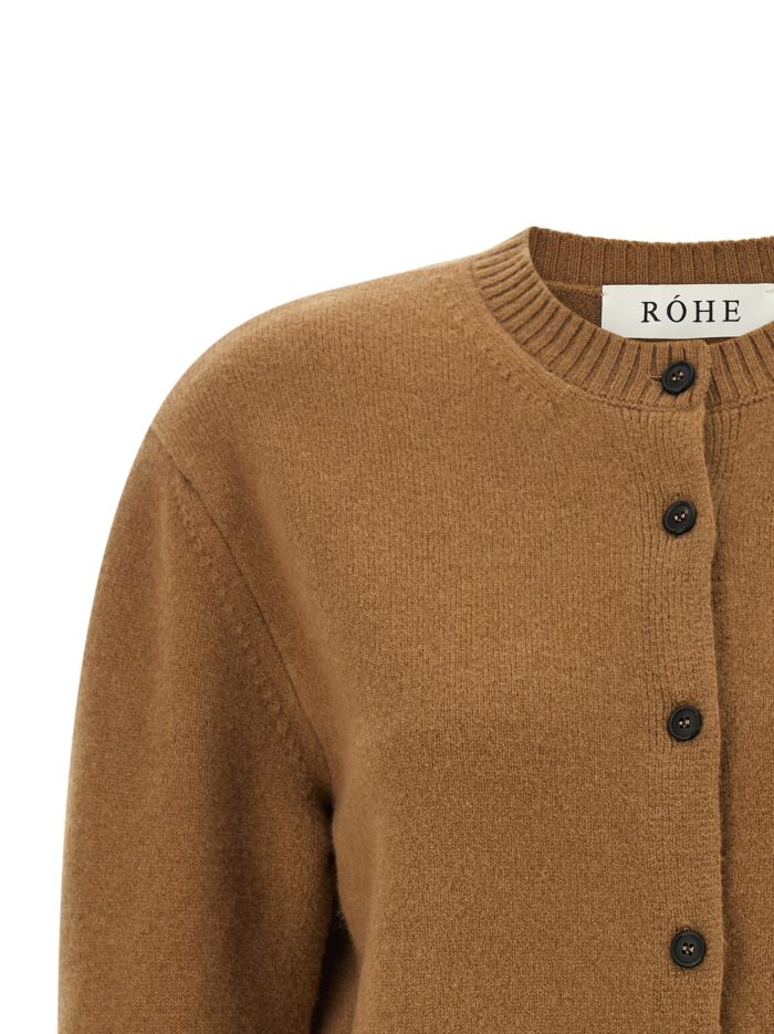 ROHE Cashmere Mixed Crew Neck Cardigan