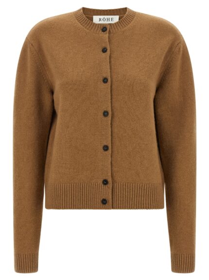 ROHE Cashmere Mixed Crew Neck Cardigan