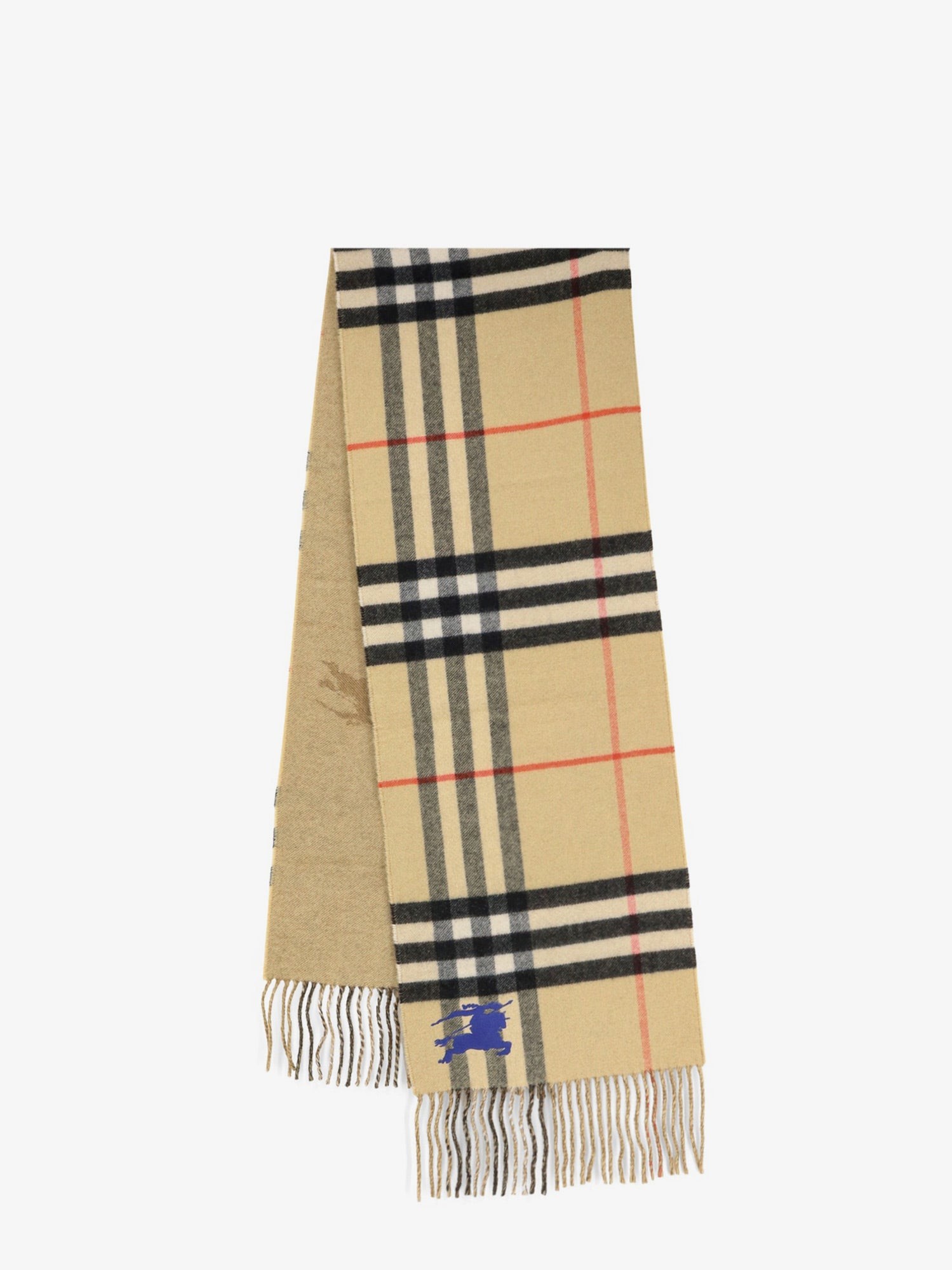 Burberry Cashmere Scarf With Check Motif
