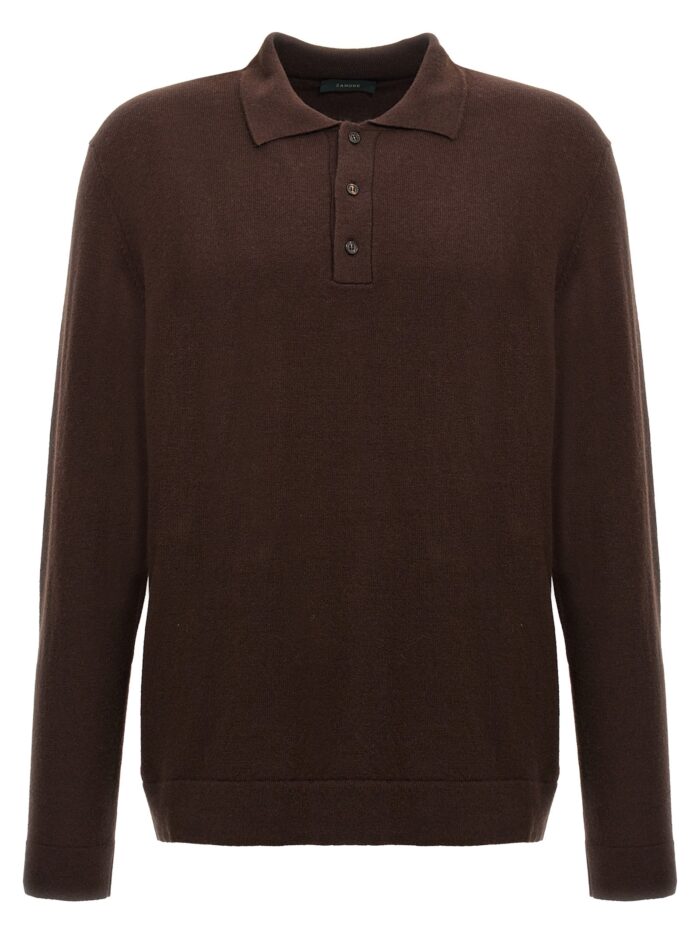 zanone cashmere wool polo shirt Zanone Cashmere Wool Polo Shirt