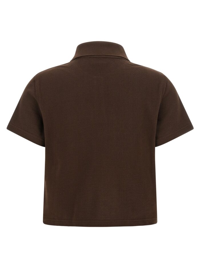 Saint Laurent 'Cassandre' Crop Polo Shirt