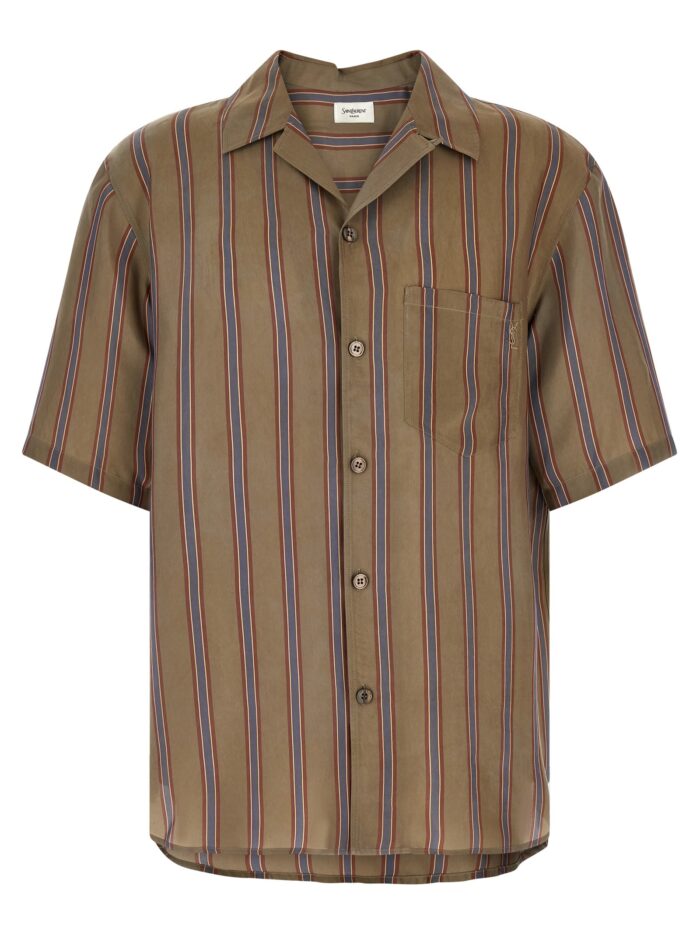 saint laurent 'cassandre' striped shirt Saint Laurent 'Cassandre' Striped Shirt