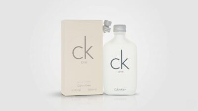 Frosted white glass screw-top fragrance bottle standing next to its matching cream-colored packaging box with a separate silver spray pump attachment for THE WISHLINE luxury women's deodorant, body spray, and refreshing mist collection navigation.
