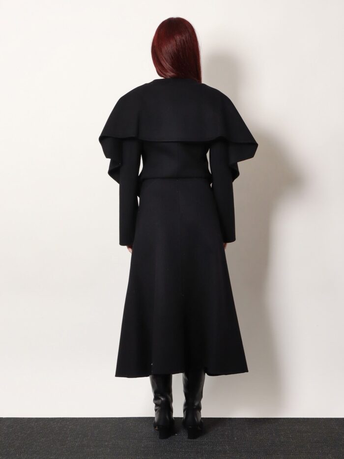 R2w Catran Midi Wool And Cashmere Skirt