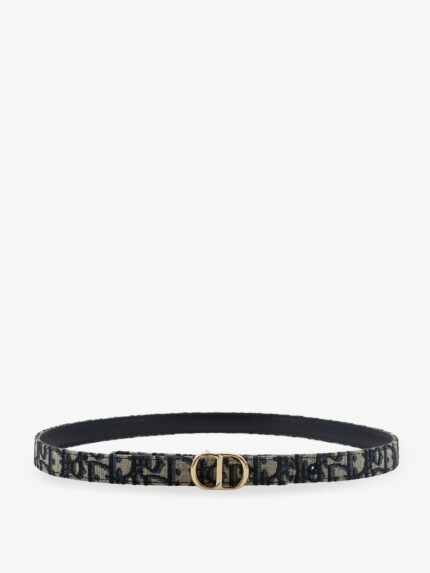 Dior CD Icon Leather And Canvas Belt