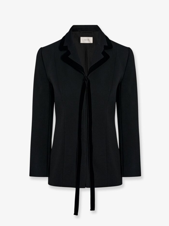 the row celinde single breasted stretch virgin wool blazer THE ROW Celinde Single-breasted Stretch Virgin Wool Blazer