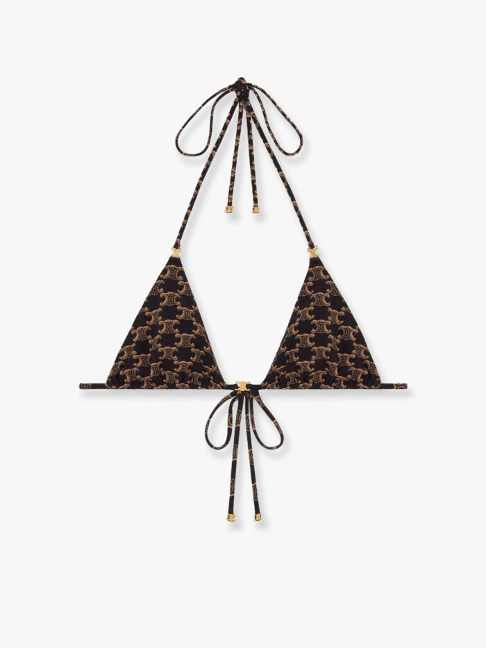 Celine Bikini Top With Triomphe Print