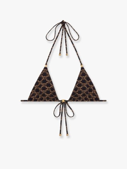 Celine Bikini Top With Triomphe Print