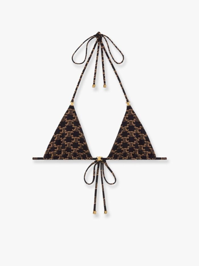Celine Bikini Top With Triomphe Print