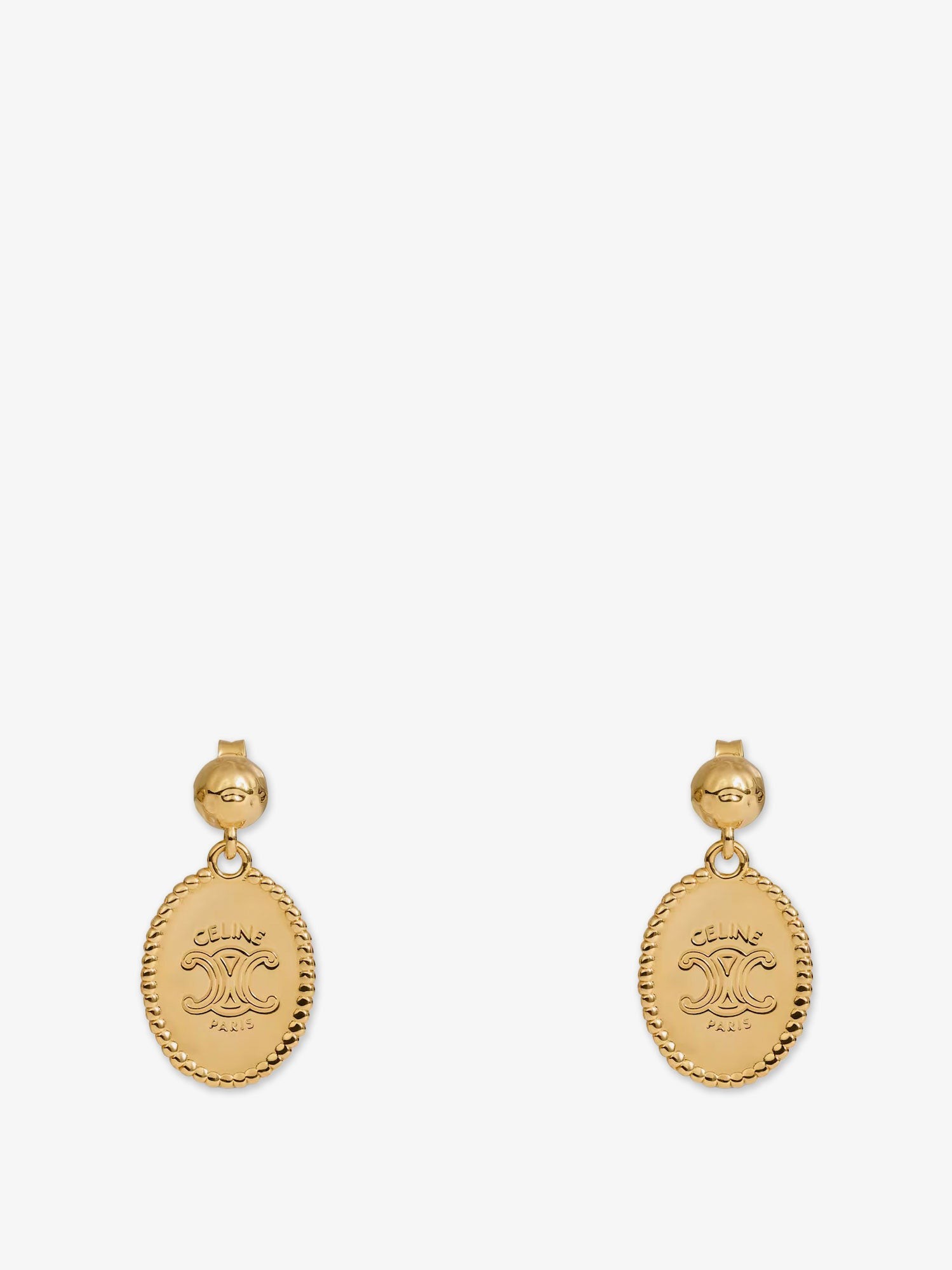 Celine Brass Earrings With Gold Finish