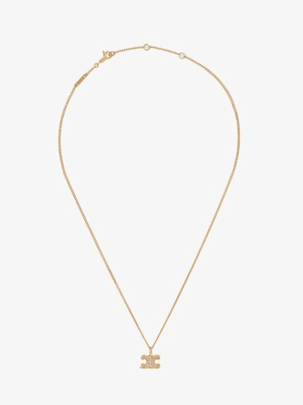Celine Brass Necklace With Crystals