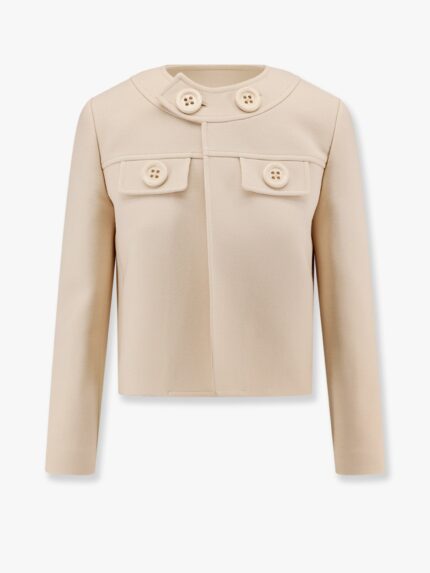 Celine Brompton Wool And Silk Blazer With Maxi Buttons