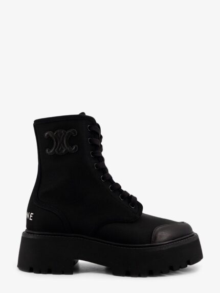 Celine Bulky Nylon And Leather Ankle Boots