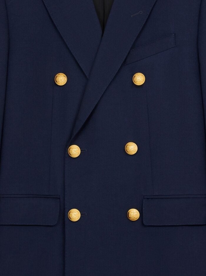 Celine Camden Double-breasted Wool Gabardine Blazer
