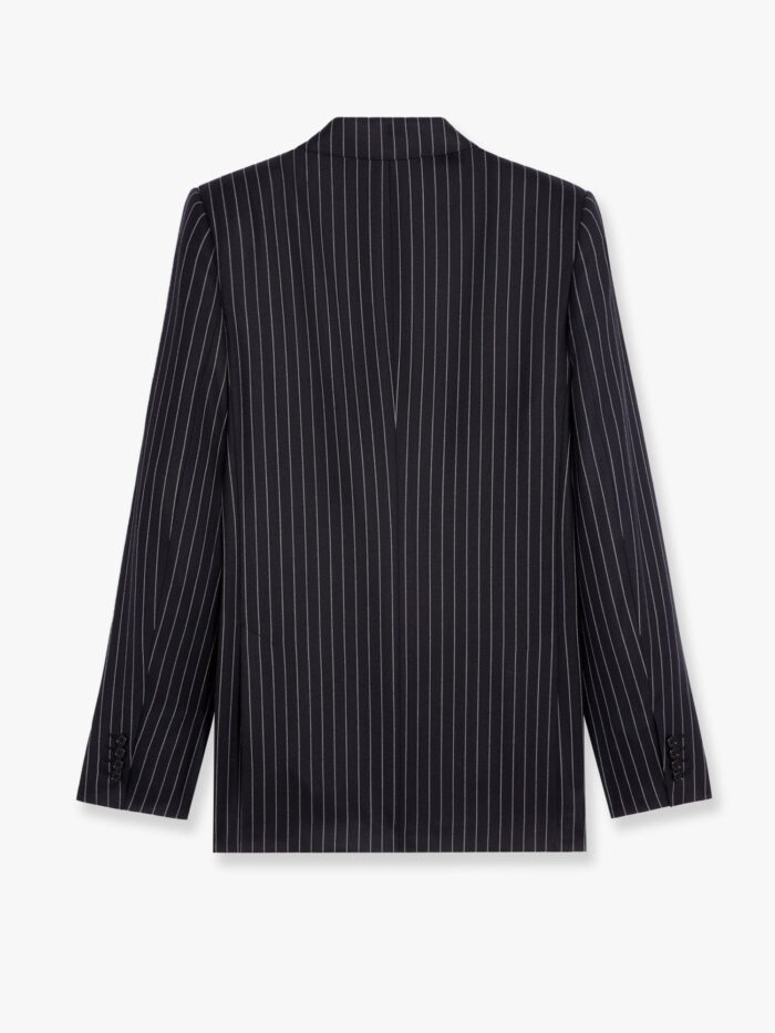 Celine Camden Wool Blazer With Pinstripe Motif