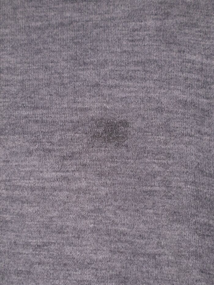 Celine Cashmere And Silk Polo Shirt With Embroidery Logo On The Front