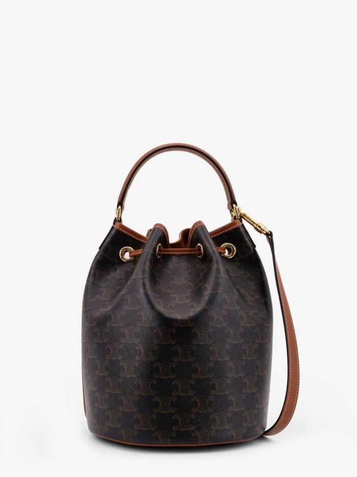 Celine Clara Triomphe Canvas And Leather Bucket Bag
