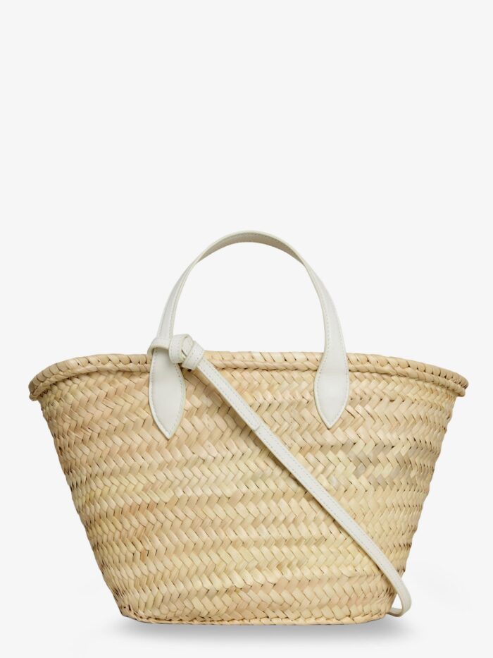 Celine Classic Panier Teen Palm Leaves And Leather Handbag