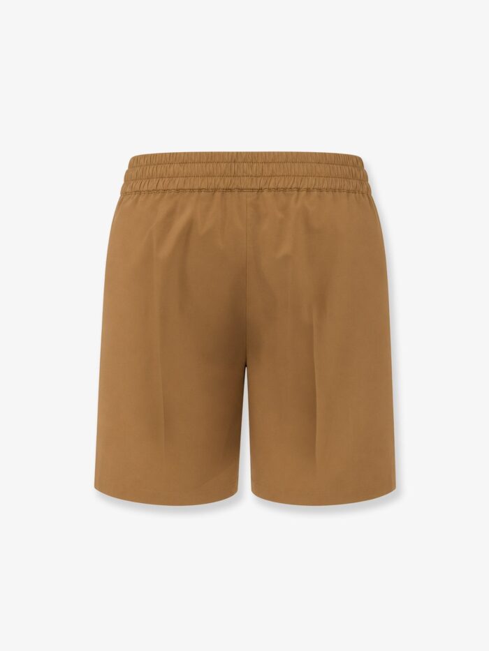 Celine Cotton And Linen Shorts With Triomphe Patch