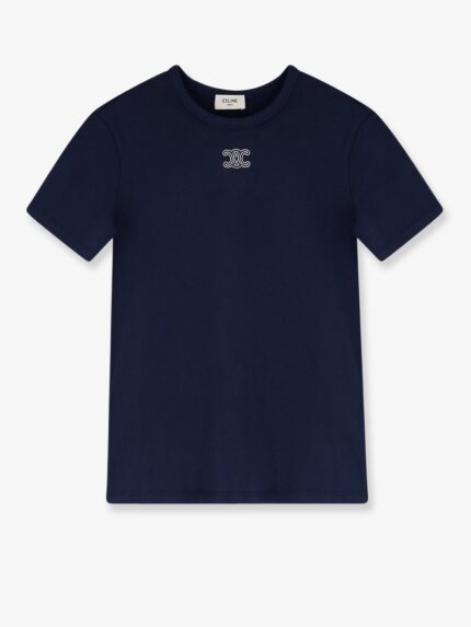 Celine Cotton Blend T-shirt With Triomphe Logo