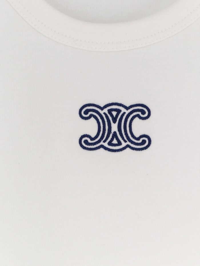 Celine Cotton Blend T-shirt With Triomphe Logo