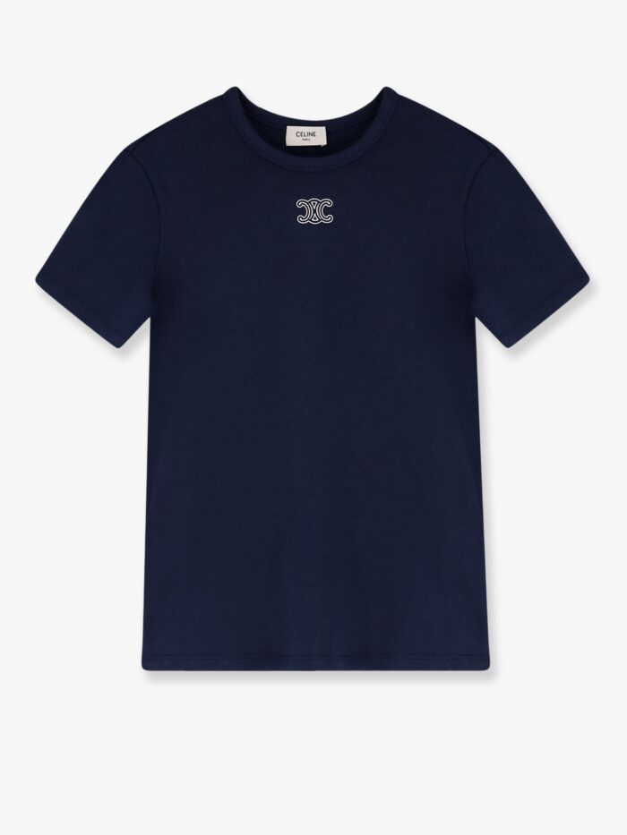 Celine Cotton Blend T-shirt With Triomphe Logo