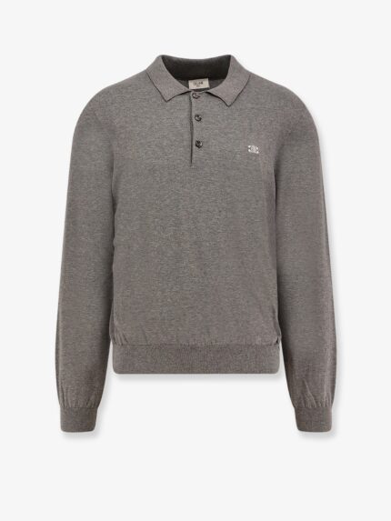 Celine Cotton Polo Shirt With Triomphe Detail