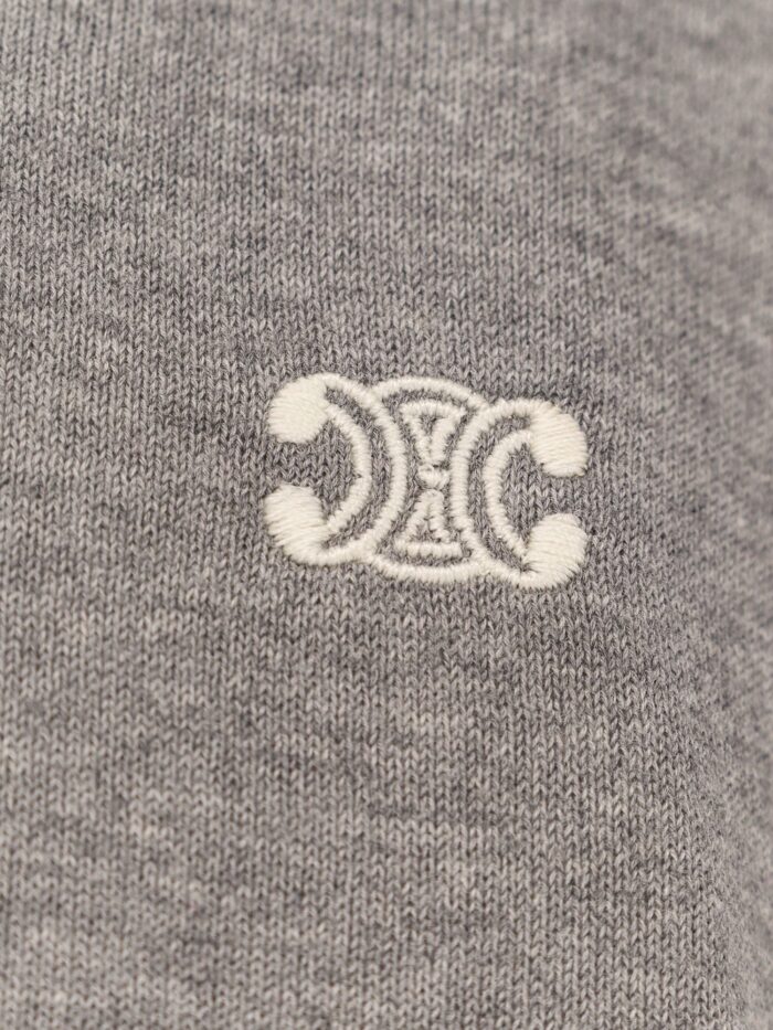 Celine Cotton Polo Shirt With Triomphe Detail