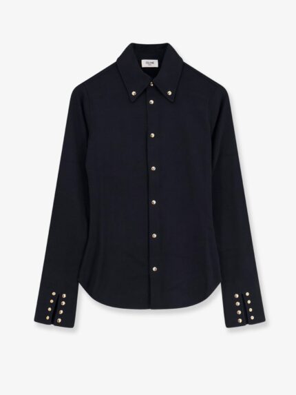 Celine Cotton Shirt With Triomphe Buttons
