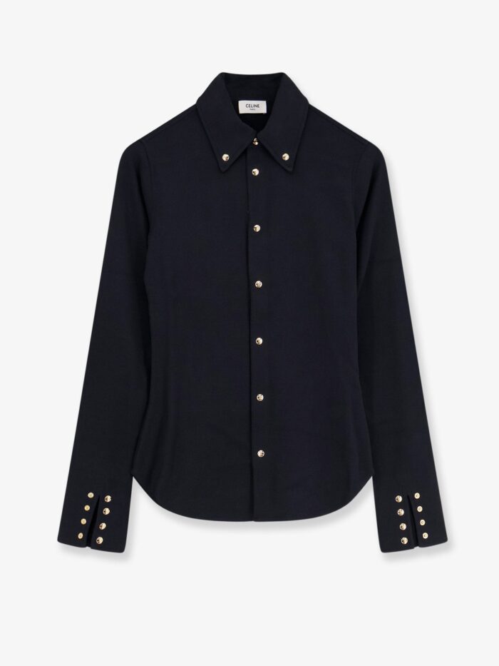 Celine Cotton Shirt With Triomphe Buttons