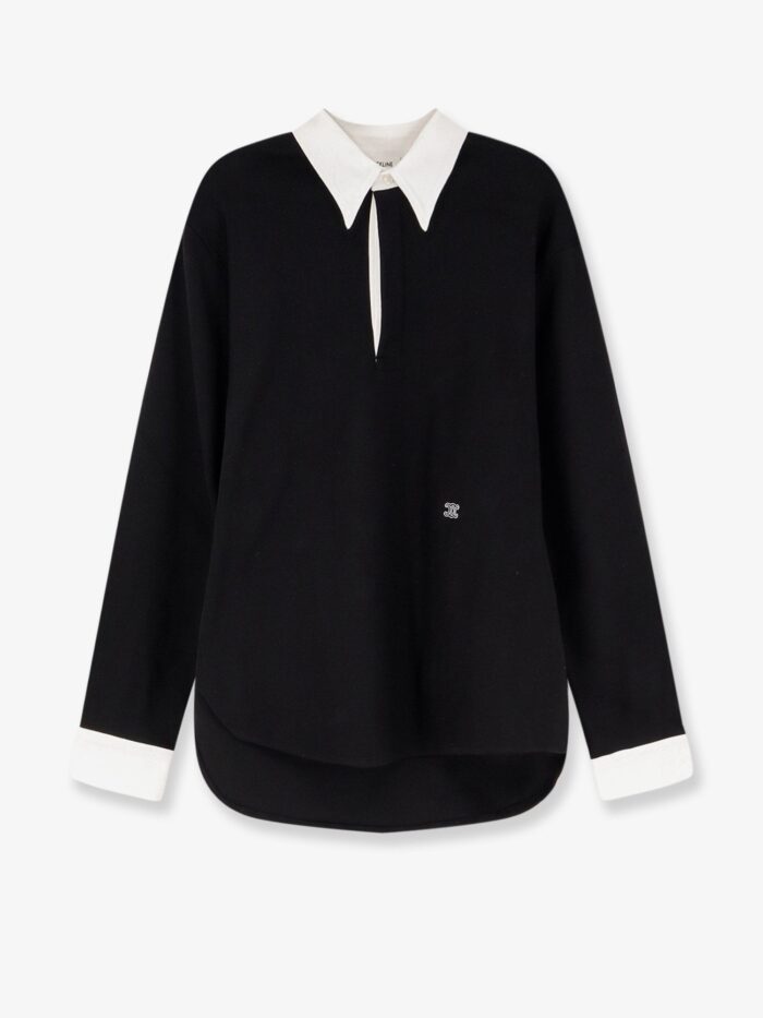 Celine Cotton Sweatshirt With Triomphe Embroidery