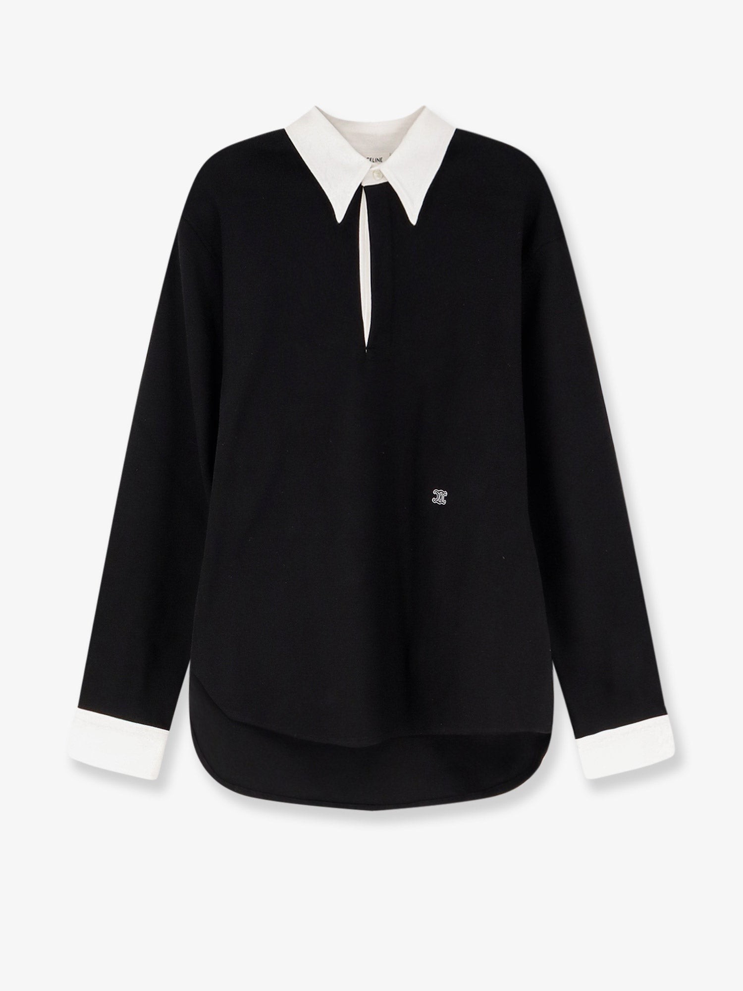 Celine Cotton Sweatshirt With Triomphe Embroidery