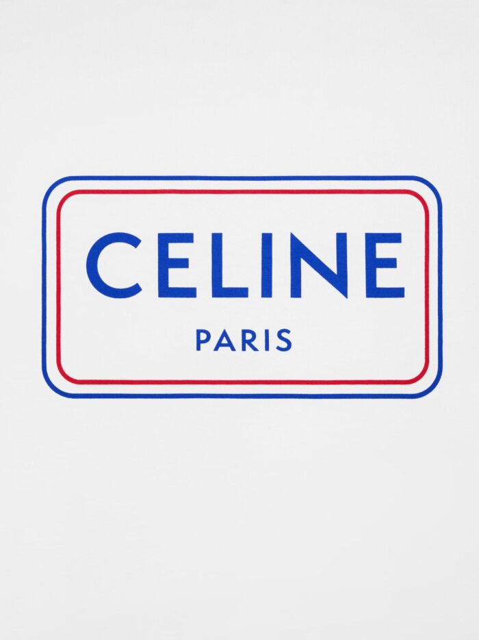 Celine Cotton T-shirt With Logo Print