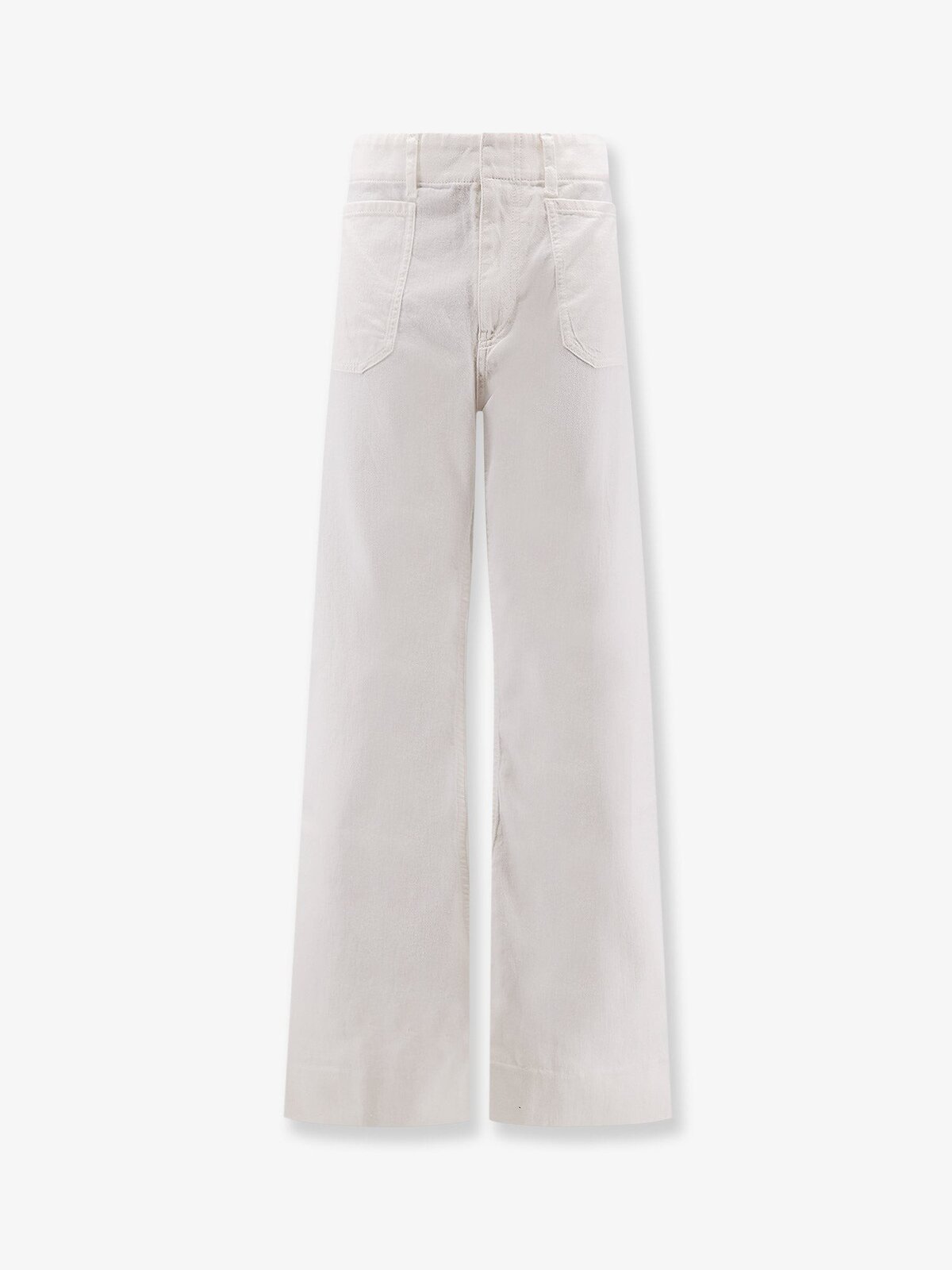 Celine Cotton Trousers With Triomphe Embroidery