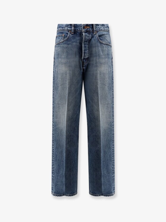 Celine Denim Jeans With Back Logo Label