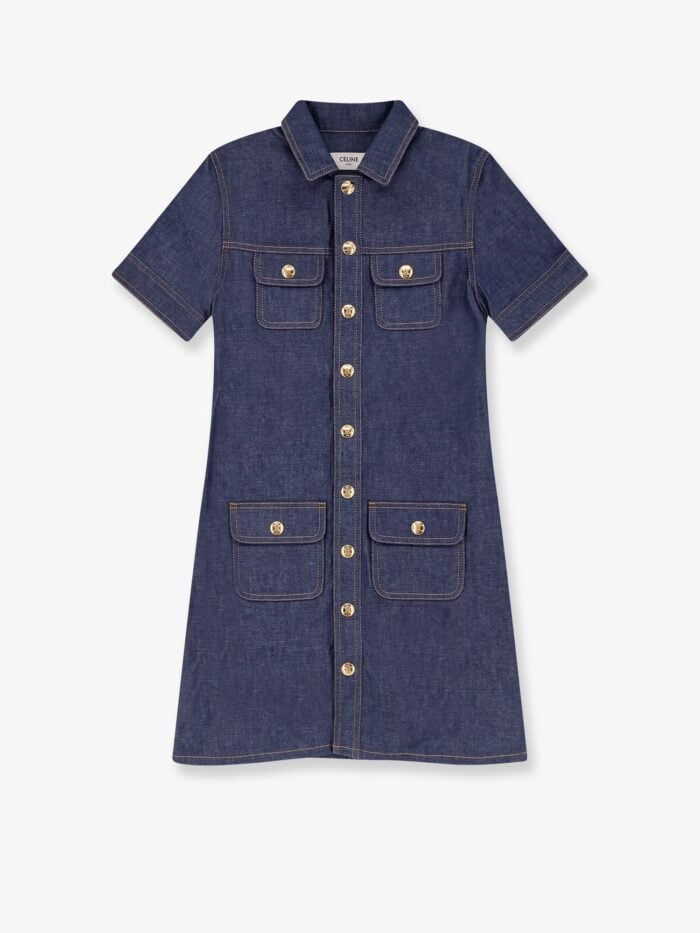 Celine Denim Mini Chemisier/dress