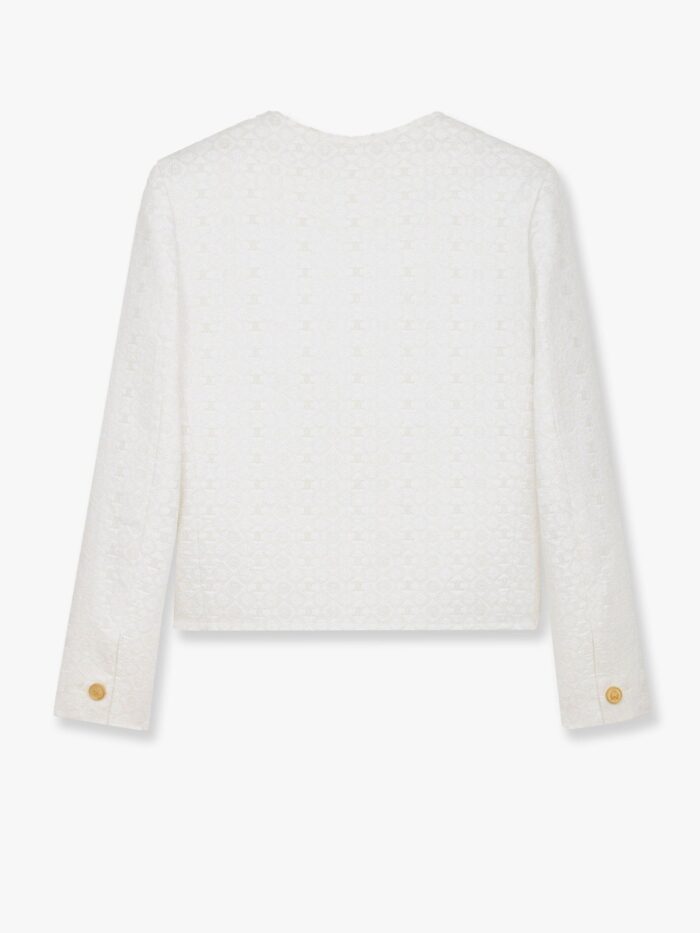 Celine Embroidered Cotton Blazer With Padding