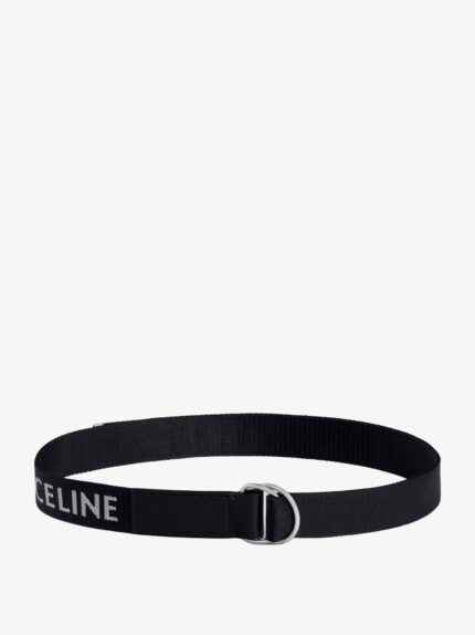 Celine Jacquard Fabric And Leather Belt