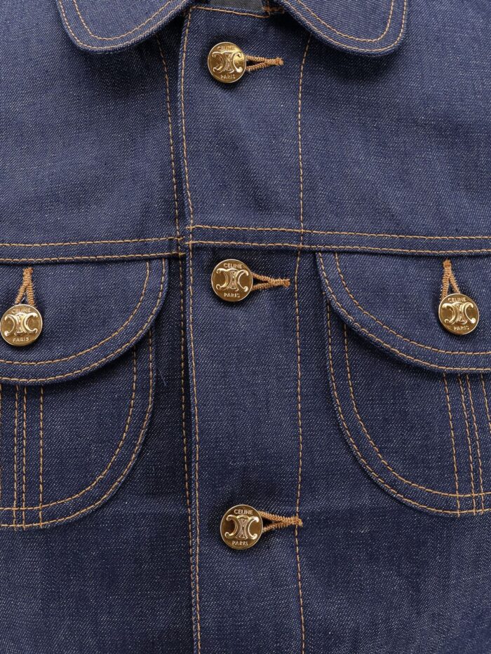 Celine Jeans Jacket With Triomphe Buttons