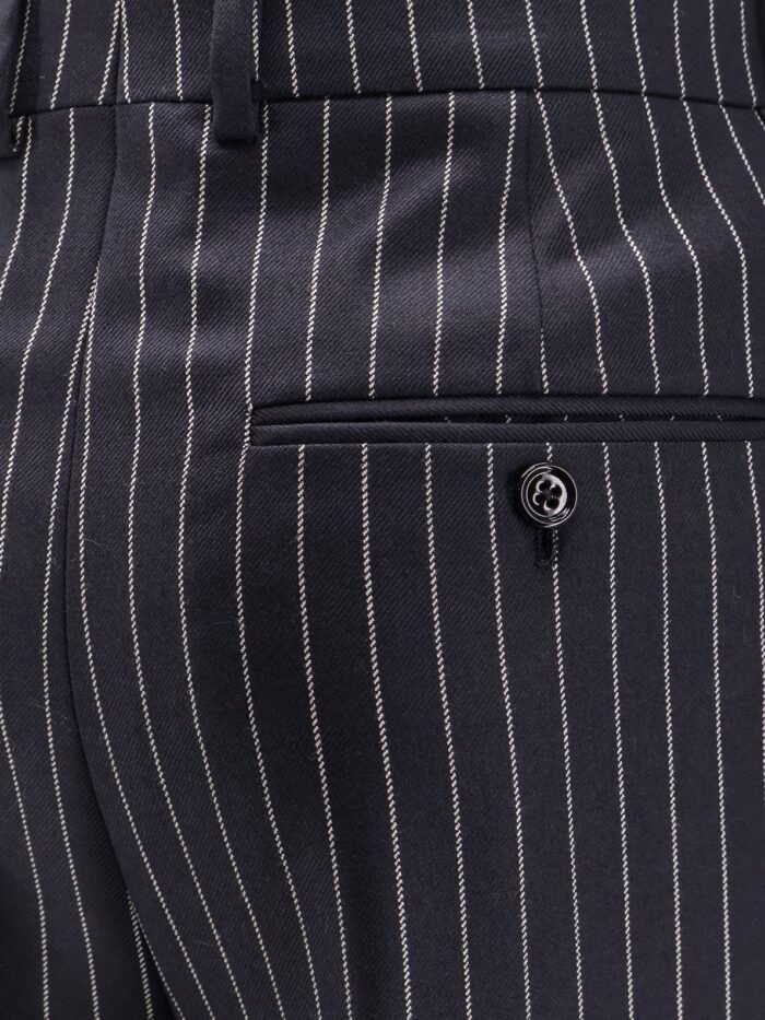 Celine Keith Wool Trousers With Pinstripe Motif