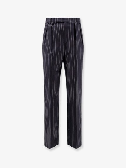 Celine Keith Wool Trousers With Pinstripe Motif