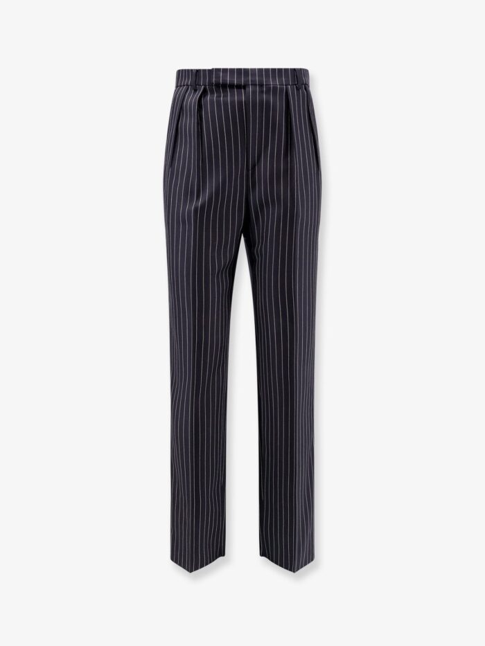 Celine Keith Wool Trousers With Pinstripe Motif