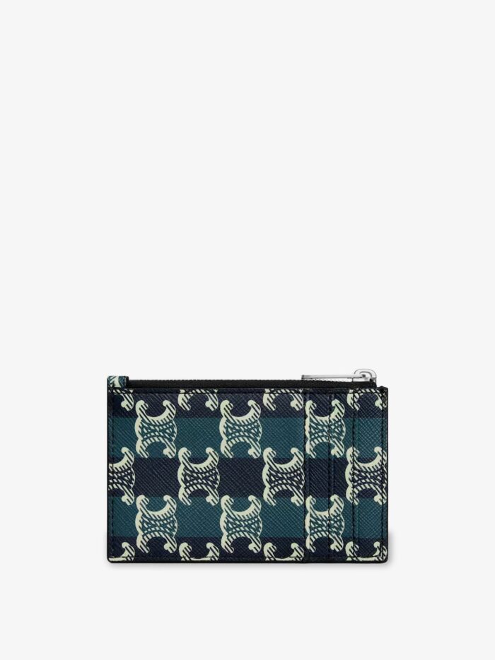 Celine Leather And Triomphe Coated Canvas Card Holder